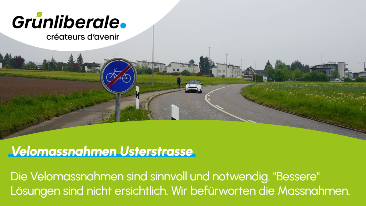 Fraktionsvotum: Velomassnahmen Usterstrasse